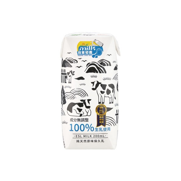 【箱購】台東初鹿保久乳(成份無調整)200ml x24入 (11/24起依訂購順序出貨)