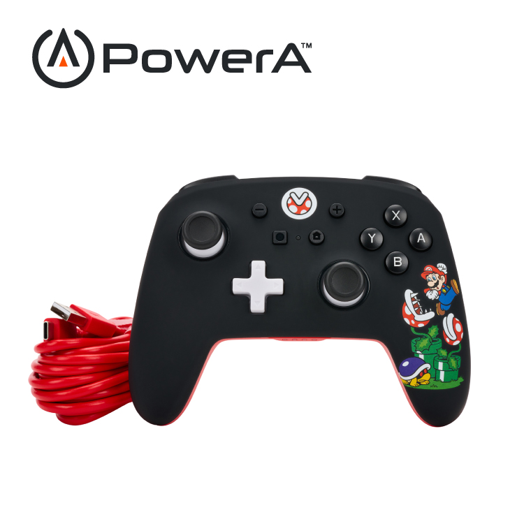 【PowerA】|任天堂官方授權|增強款無線遊戲手把限量款(1522795-01)-混亂瑪利歐