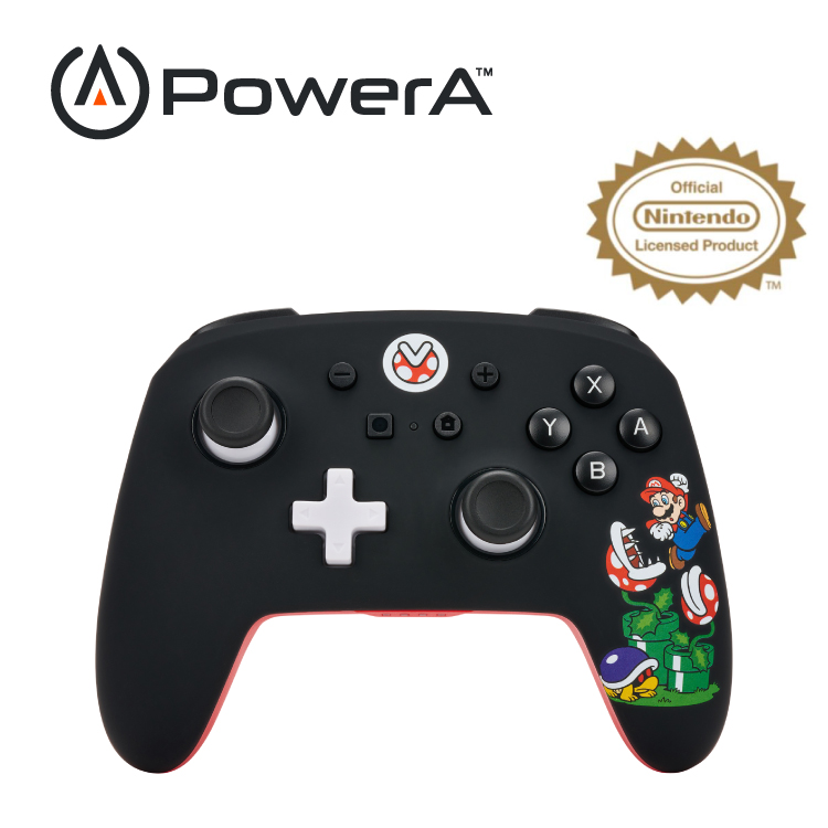 【PowerA】|任天堂官方授權|增強款無線遊戲手把限量款(1522795-01)-混亂瑪利歐