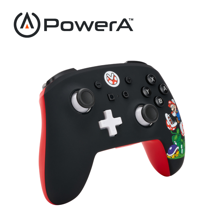 【PowerA】|任天堂官方授權|增強款無線遊戲手把限量款(1522795-01)-混亂瑪利歐