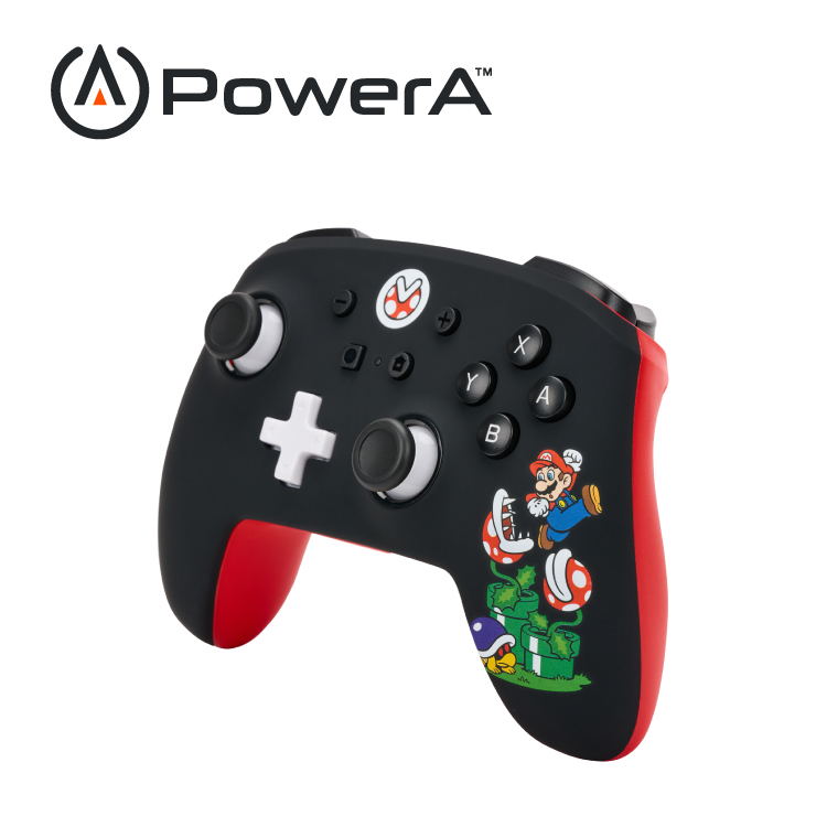【PowerA】|任天堂官方授權|增強款無線遊戲手把限量款(1522795-01)-混亂瑪利歐