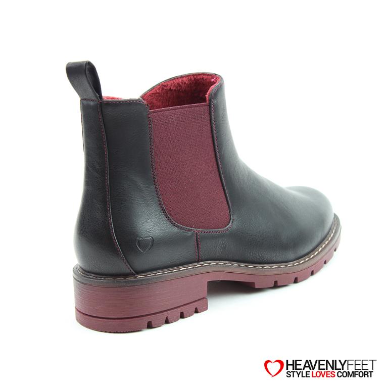 HEAVENLYFEET｜英國舒適休閒女鞋 切爾西短靴-Dawlish(黑色)