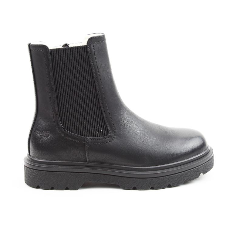 HEAVENLYFEET｜英國舒適休閒女鞋 切爾西厚底短靴-Saint2 Warm(黑色)