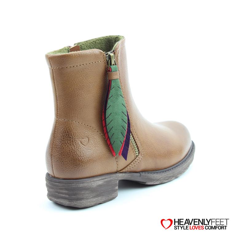 HEAVENLYFEET｜英國舒適休閒女鞋 彩色綴飾短靴-Morgan(黑色)