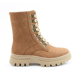 HEAVENLYFEET｜英國舒適休閒女鞋 繫帶8孔厚底中筒靴-Driscoll(棕色)