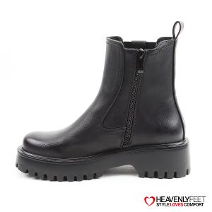 HEAVENLYFEET｜英國舒適休閒女鞋 切爾西厚底短靴-Alana(黑色)
