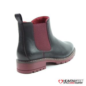 HEAVENLYFEET|英國舒適休閒女鞋 切爾西短靴-Dawlish(黑色)