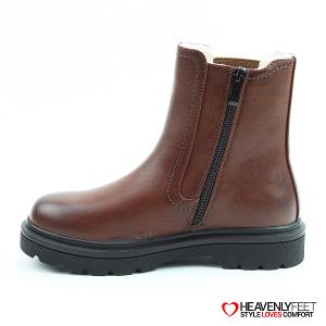 HEAVENLYFEET｜英國舒適休閒女鞋 切爾西厚底短靴-Saint2 Warm(可可色)