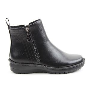 HEAVENLYFEET｜英國舒適休閒女鞋 金屬拉片短靴-Patti(黑色)