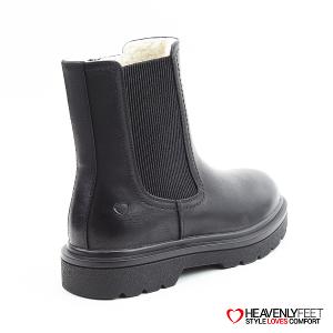 HEAVENLYFEET｜英國舒適休閒女鞋 切爾西厚底短靴-Saint2 Warm(黑色)