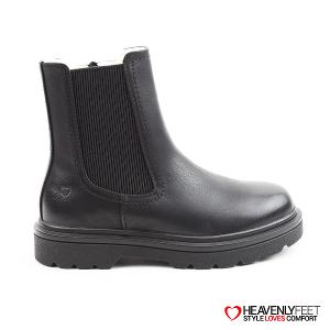 HEAVENLYFEET｜英國舒適休閒女鞋 切爾西厚底短靴-Saint2 Warm(黑色)