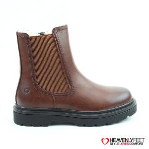 HEAVENLYFEET｜英國舒適休閒女鞋 切爾西厚底短靴-Saint2 Warm(可可色)