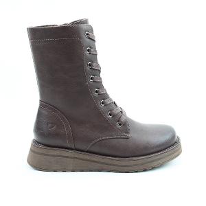 HEAVENLYFEET｜英國舒適休閒女鞋 繫帶8孔中筒靴-Martina4(可可色)