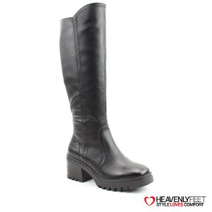 HEAVENLYFEET|英國舒適休閒女鞋 粗跟長筒靴-Weston2(黑色)