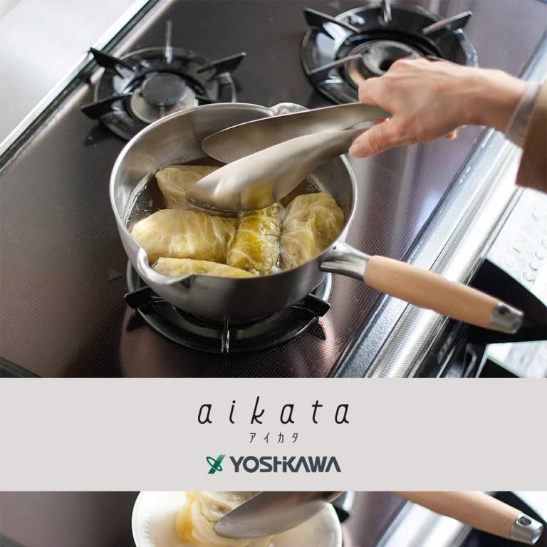 【YOSHIKAWA吉川】aikata不鏽鋼18-8多功能料理夾PD3006 日本製