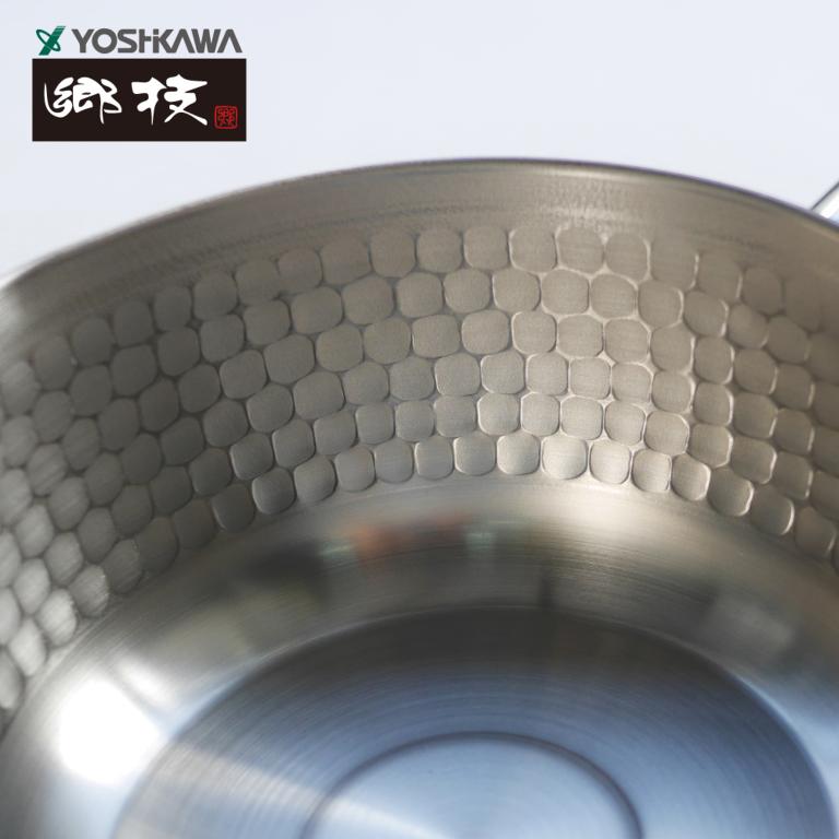 【YOSHIKAWA吉川鄉技】 職人不鏽鋼21-0雪平鍋20cm 日本新潟燕三条製 YJ2554(送台製鍋蓋)