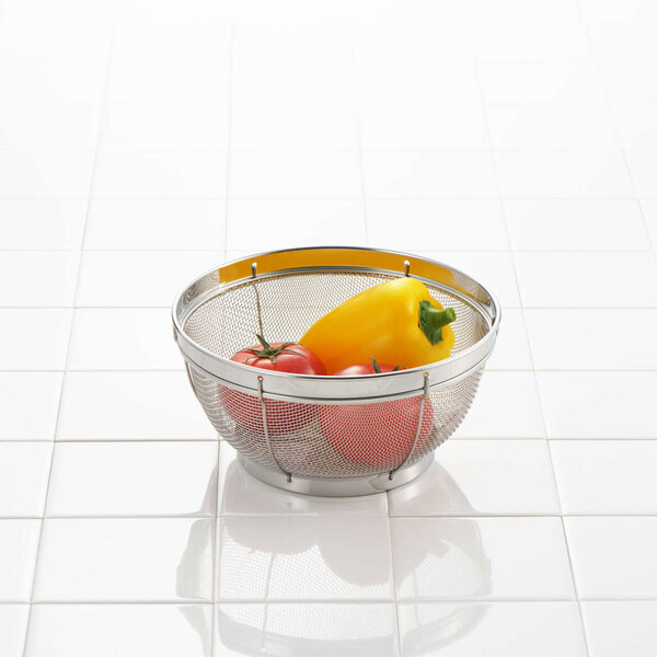 【YOSHIKAWA吉川】日本18-8不鏽鋼MIZ.KEAD料理濾水藍組1組3入(15/19/25cm) SJ3467 日本製