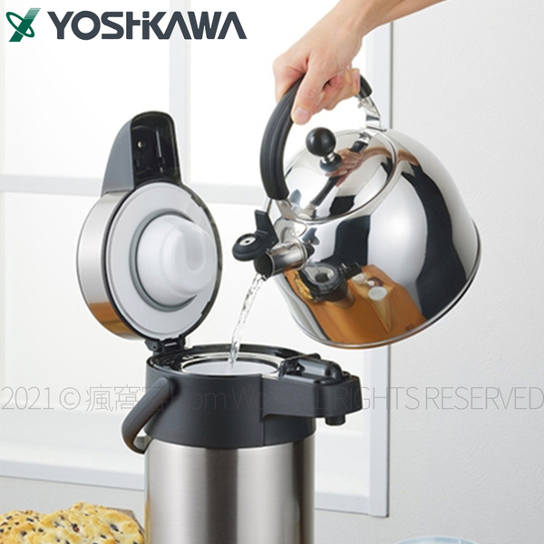 【YOSHIKAWA 吉川】日本18-8(304)不鏽鋼笛音壺4L 對應IH 日本製SJ2702