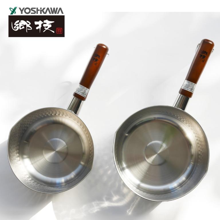 【YOSHIKAWA吉川鄉技】 職人不鏽鋼21-0雪平鍋20cm 日本新潟燕三条製 YJ2554(送台製鍋蓋)