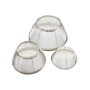 【YOSHIKAWA吉川】日本18-8不鏽鋼MIZ.KEAD料理濾水藍組1組3入(15/19/25cm) SJ3467 日本製