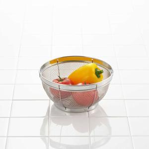 【YOSHIKAWA吉川】日本18-8不鏽鋼MIZ.KEAD料理濾水藍組1組3入(15/19/25cm) SJ3467 日本製