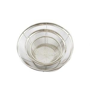 【YOSHIKAWA吉川】日本18-8不鏽鋼MIZ.KEAD料理濾水藍組1組3入(15/19/25cm) SJ3467 日本製