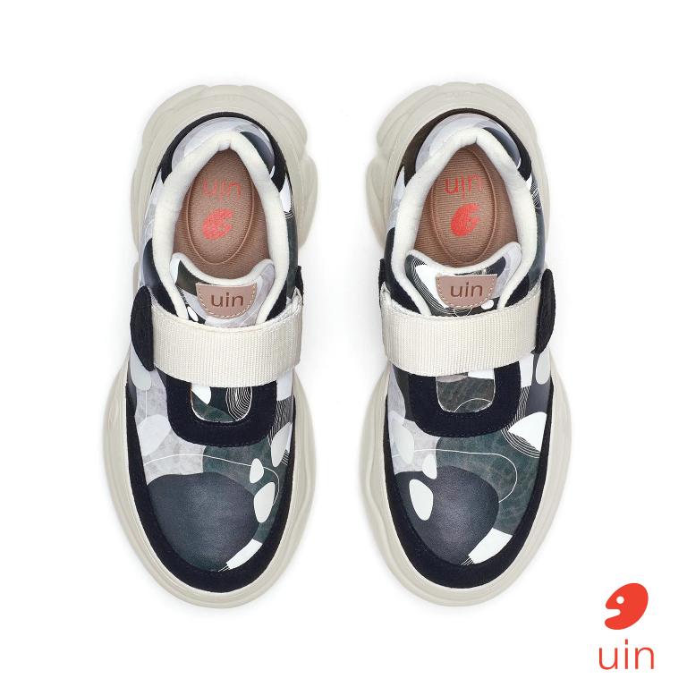 uin│西班牙原創設計 女鞋 帆布鞋 懶人鞋 厚底鞋 午夜幽徑3彩繪休閒鞋W1851254