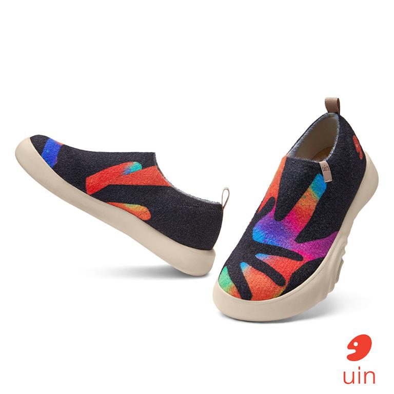 uin│西班牙原創設計 男鞋  帆布鞋 懶人鞋 愛的掌心3彩繪休閒鞋M1710778