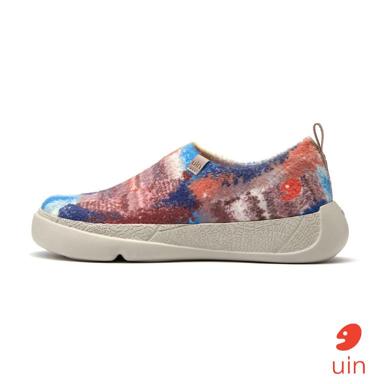 uin│西班牙原創設計 女鞋 帆布鞋 懶人鞋 斑斕鸚鵡彩繪休閒鞋W1710965