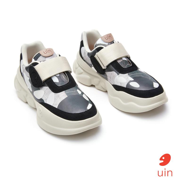 uin│西班牙原創設計 女鞋 帆布鞋 懶人鞋 厚底鞋 午夜幽徑3彩繪休閒鞋W1851254