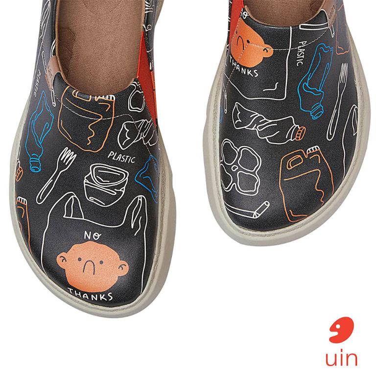 uin│西班牙原創設計 女鞋 帆布鞋 懶人鞋 自然淨化彩繪休閒鞋W1710962