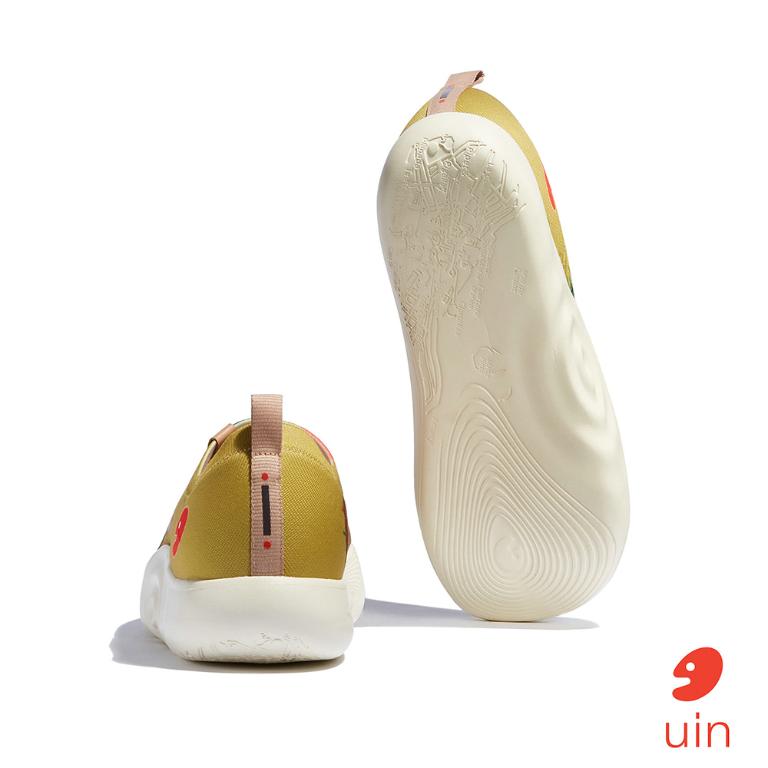 uin│西班牙原創設計 女鞋 帆布鞋 懶人鞋 向日葵與貓3彩繪休閒鞋W1710933