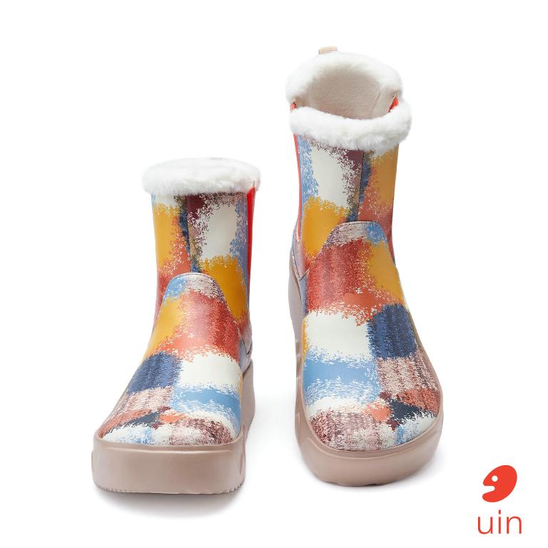 uin│西班牙原創設計 女鞋 短靴 斑斕鸚鵡彩繪休閒鞋W1790980