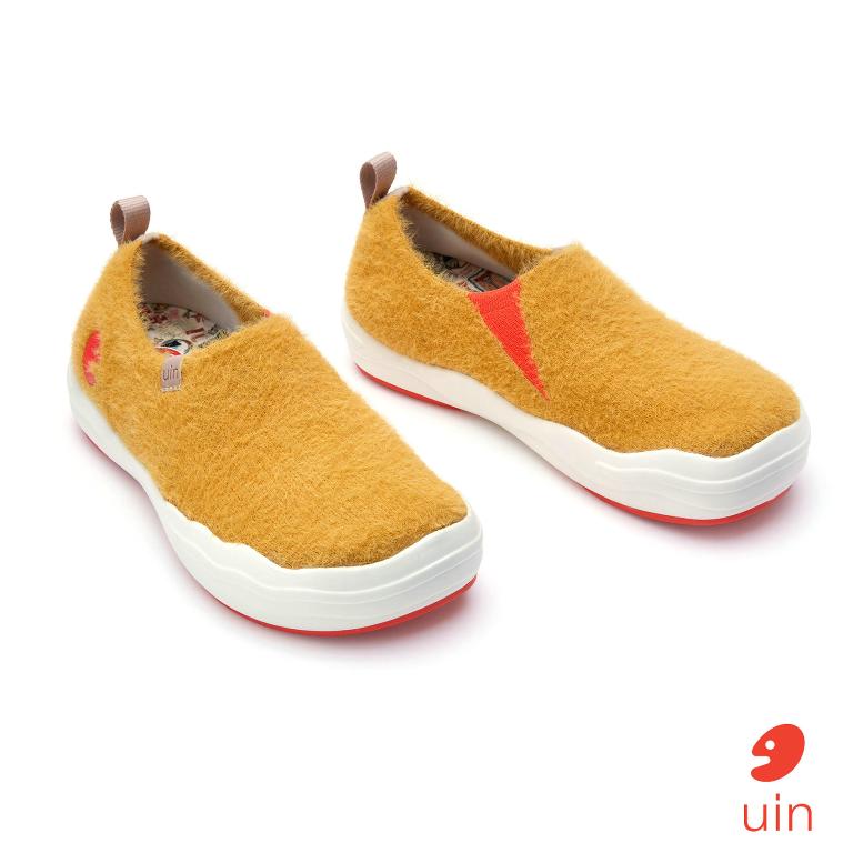 uin│西班牙原創設計 女鞋 帆布鞋 懶人鞋 橡樹棕彩繪休閒鞋W1701000