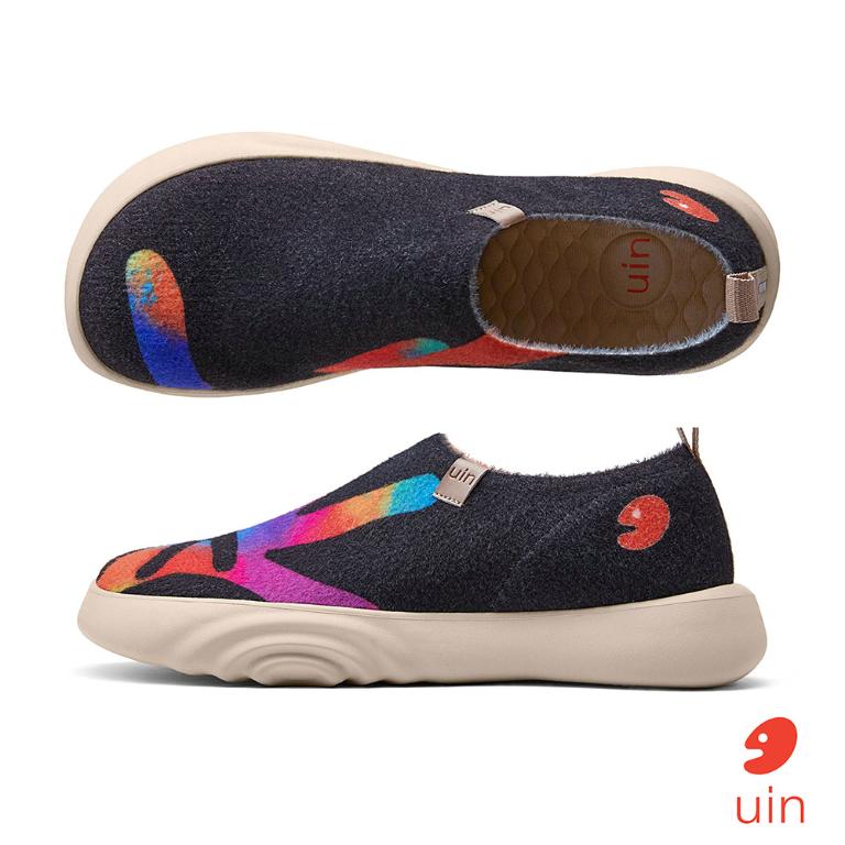 uin│西班牙原創設計 女鞋  帆布鞋 懶人鞋 愛的掌心3彩繪休閒女鞋W1711245