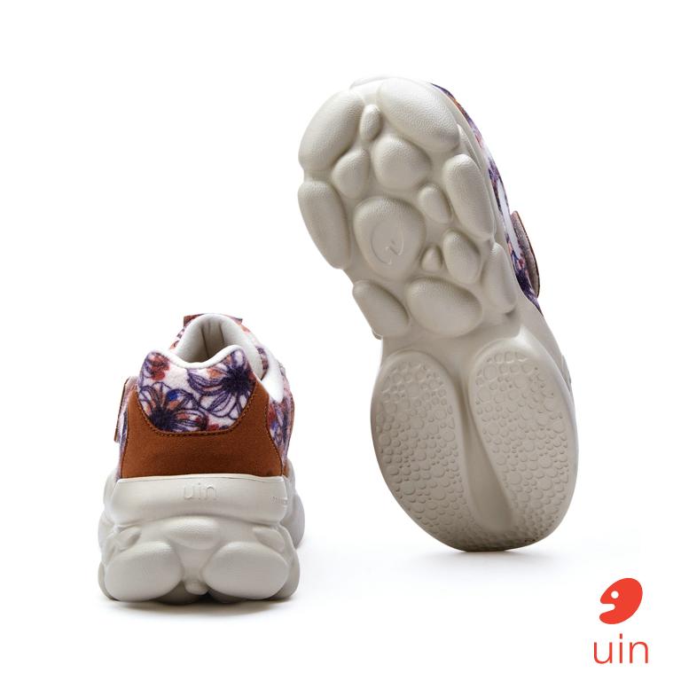 uin│西班牙原創設計 女鞋 帆布鞋 懶人鞋 厚底鞋 百花疊影彩繪休閒鞋W1851257