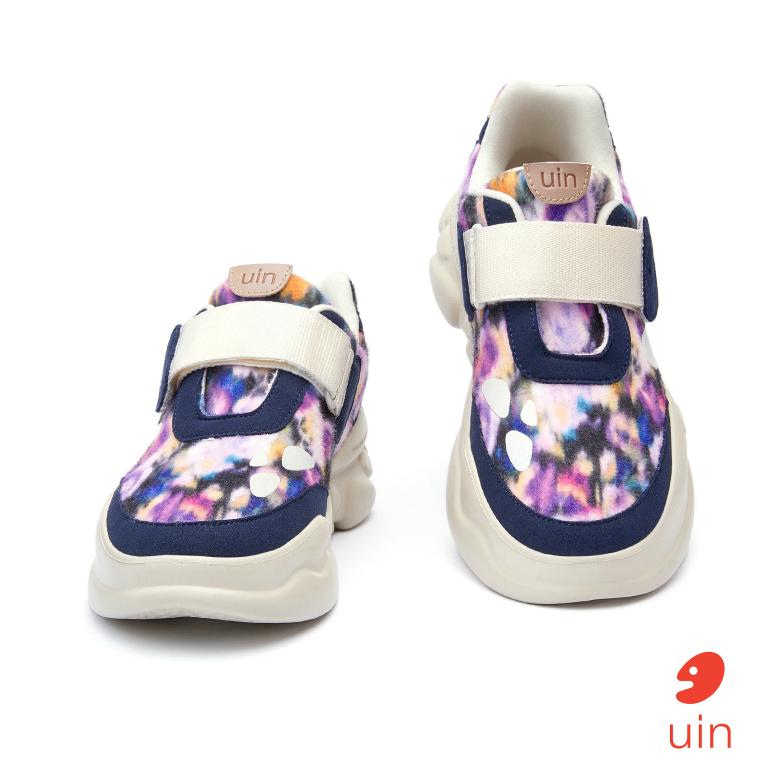 uin│西班牙原創設計 女鞋 帆布鞋 懶人鞋 厚底鞋 花影快閃彩繪休閒鞋W1851255