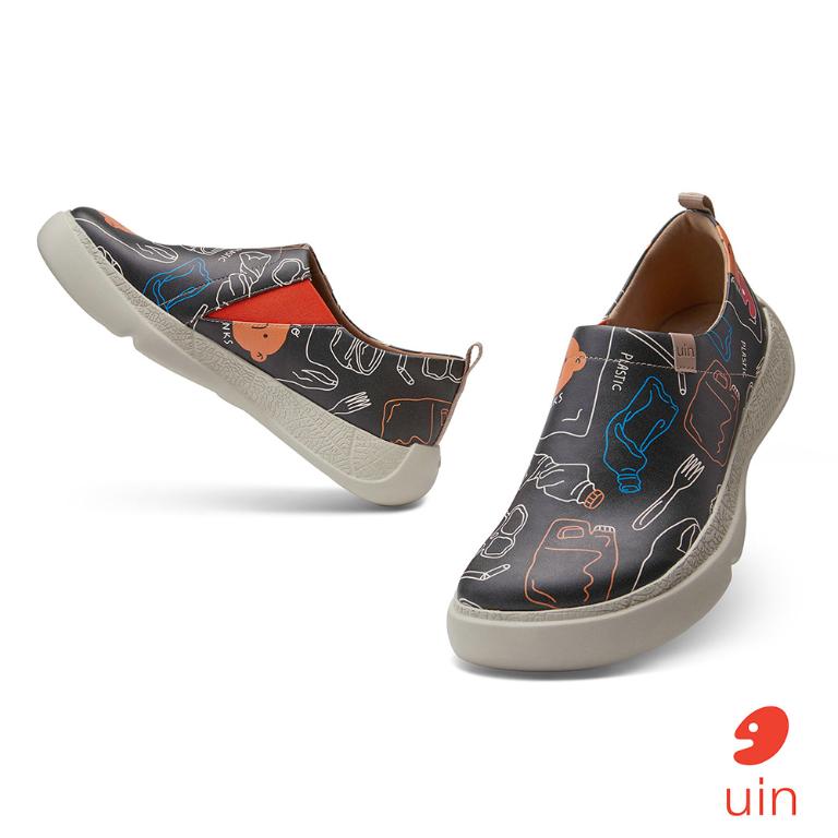 uin│西班牙原創設計 女鞋 帆布鞋 懶人鞋 自然淨化彩繪休閒鞋W1710962