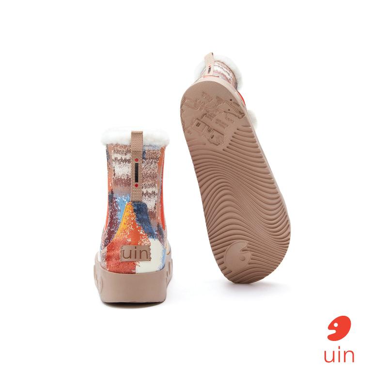 uin│西班牙原創設計 女鞋 短靴 斑斕鸚鵡彩繪休閒鞋W1790980