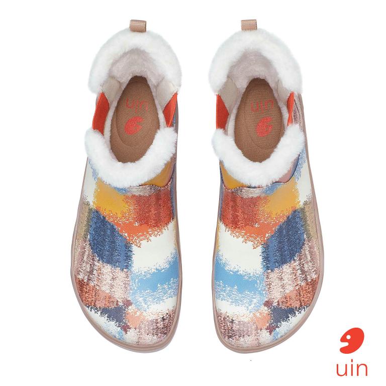 uin│西班牙原創設計 女鞋 短靴 斑斕鸚鵡彩繪休閒鞋W1790980