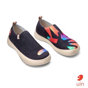 uin│西班牙原創設計 女鞋  帆布鞋 懶人鞋 愛的掌心3彩繪休閒女鞋W1711245