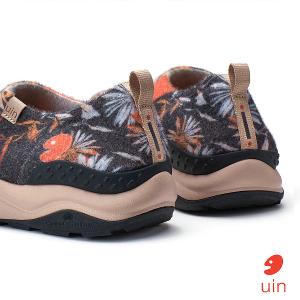 uin│西班牙原創設計 女鞋 帆布鞋 懶人鞋 夜間花影彩繪休閒鞋W1901272