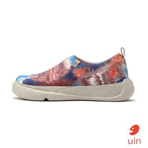 uin│西班牙原創設計 女鞋 帆布鞋 懶人鞋 斑斕鸚鵡彩繪休閒鞋W1710965