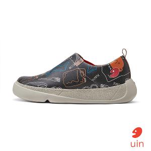 uin│西班牙原創設計 女鞋 帆布鞋 懶人鞋 自然淨化彩繪休閒鞋W1710962