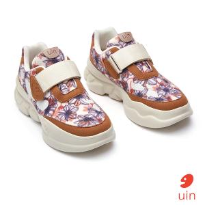 uin│西班牙原創設計 女鞋 帆布鞋 懶人鞋 厚底鞋 百花疊影彩繪休閒鞋W1851257