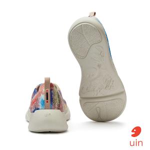 uin│西班牙原創設計 女鞋 帆布鞋 懶人鞋 斑斕鸚鵡彩繪休閒鞋W1710965