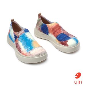 uin│西班牙原創設計 女鞋 帆布鞋 懶人鞋 斑斕鸚鵡彩繪休閒鞋W1710965