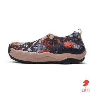 uin│西班牙原創設計 女鞋 帆布鞋 懶人鞋 夜間花影彩繪休閒鞋W1901272