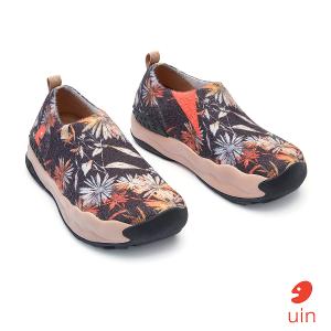 uin│西班牙原創設計 女鞋 帆布鞋 懶人鞋 夜間花影彩繪休閒鞋W1901272