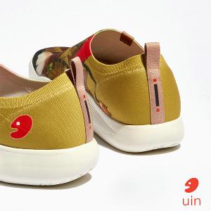 uin│西班牙原創設計 女鞋 帆布鞋 懶人鞋 向日葵與貓3彩繪休閒鞋W1710933